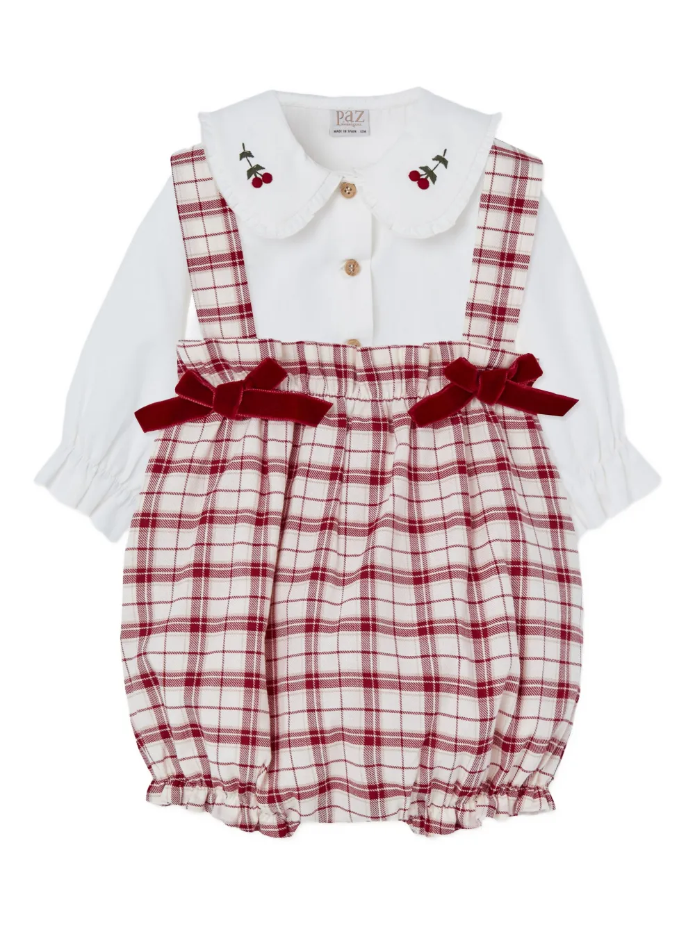 Paz Rodriguez Babies' Checked-pattern Set In Multi