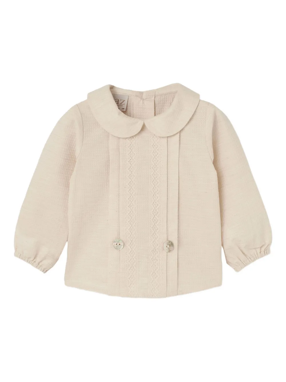 Paz Rodriguez Shortsset met kanten afwerking en textuur Beige