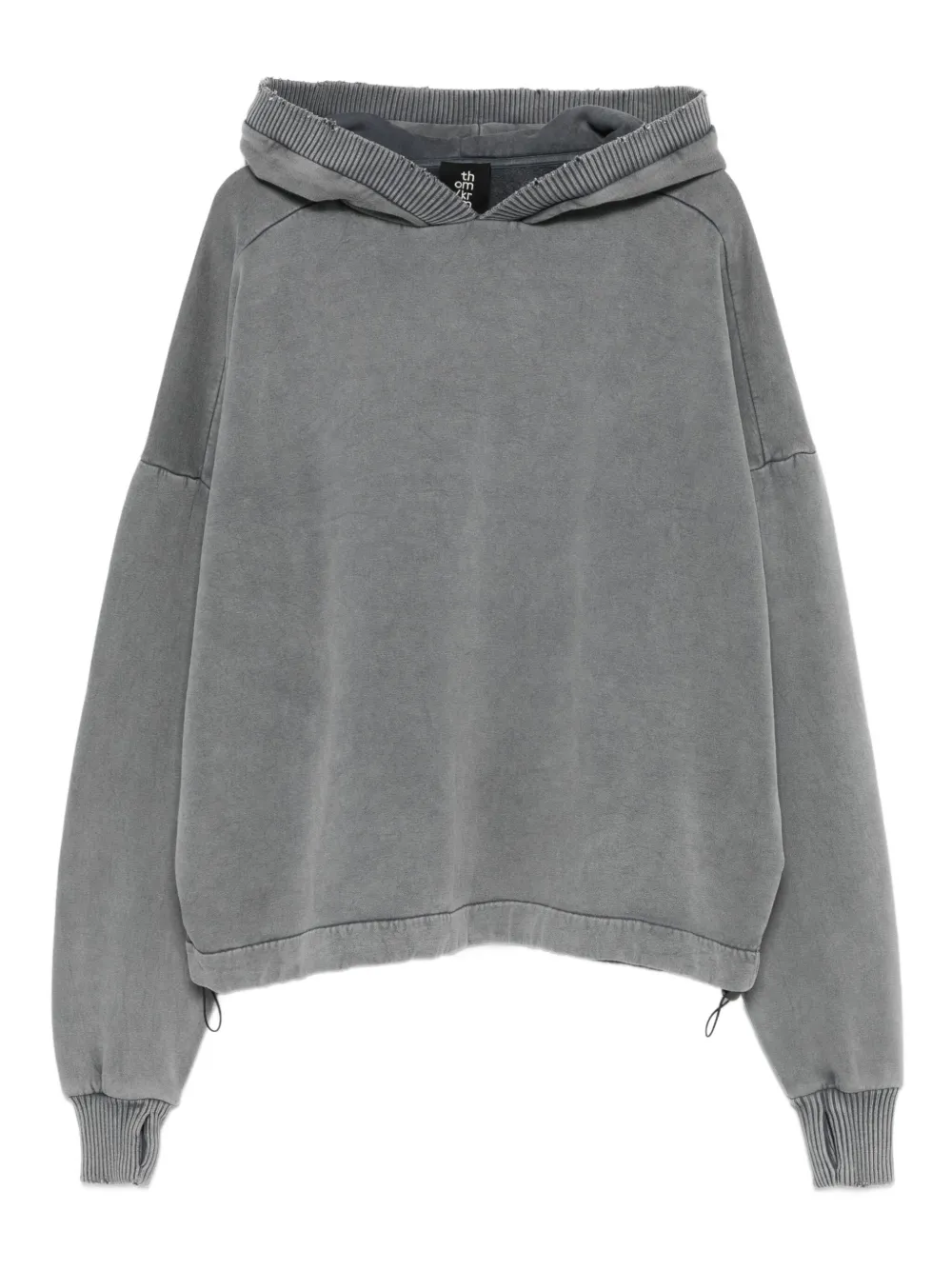 Thom Krom drawstring-hem hoodie | Grey | Image 1