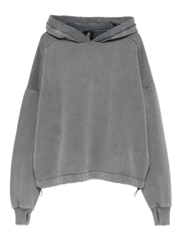 Thom Krom drawstring-hem Hoodie Grey FARFETCH ID