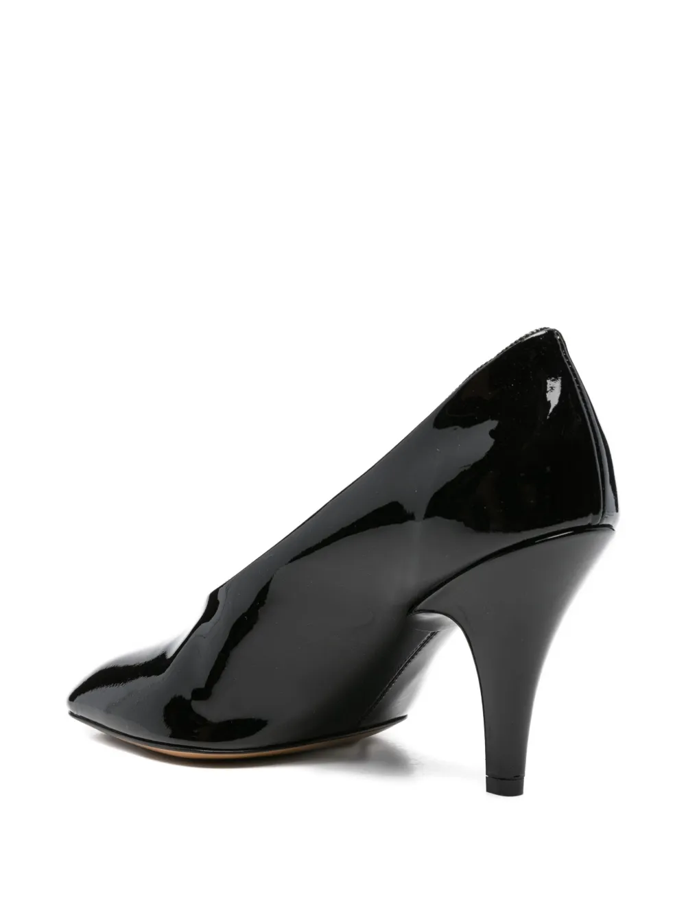 Phoebe Philo 90mm patent leather heeled pumps Black