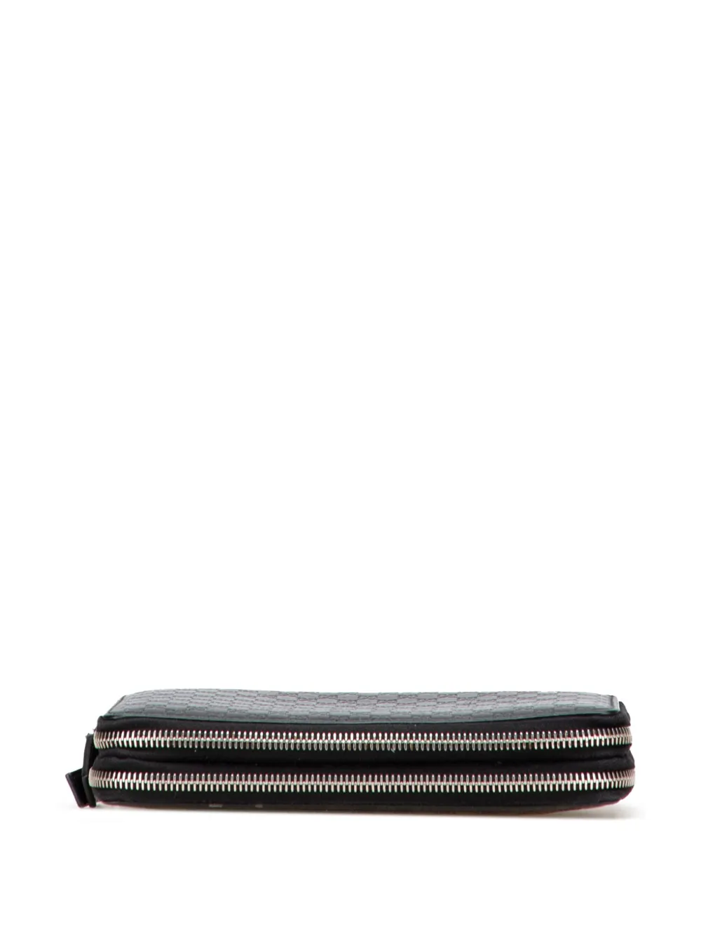 Pre-owned Gucci 2000-2015 Microssima Zip Around Wallet Long Wallets In Black
