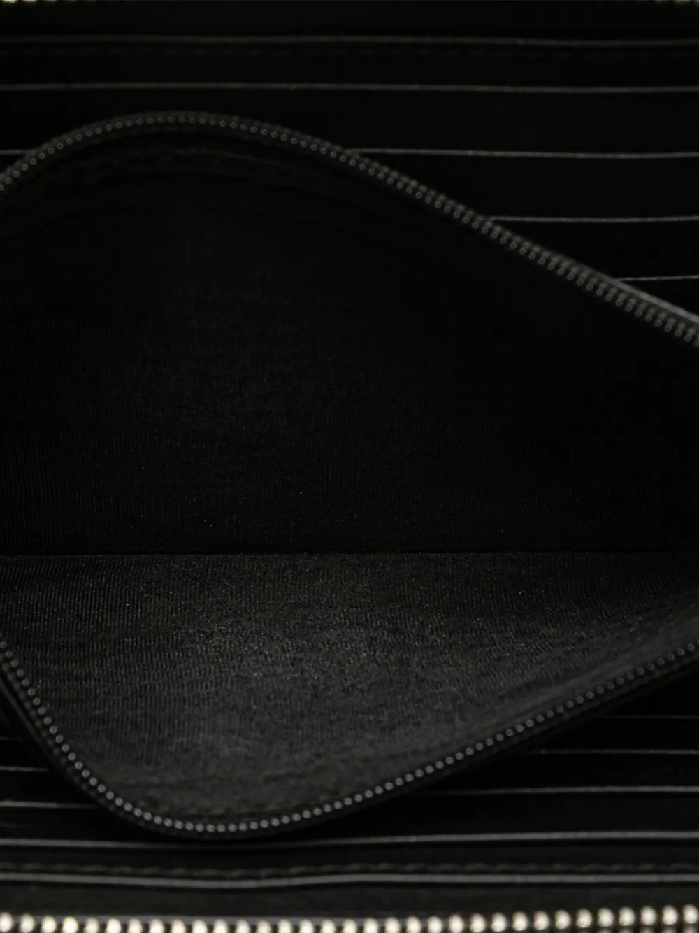 Pre-owned Gucci 2000-2015 Microssima Zip Around Wallet Long Wallets In Black
