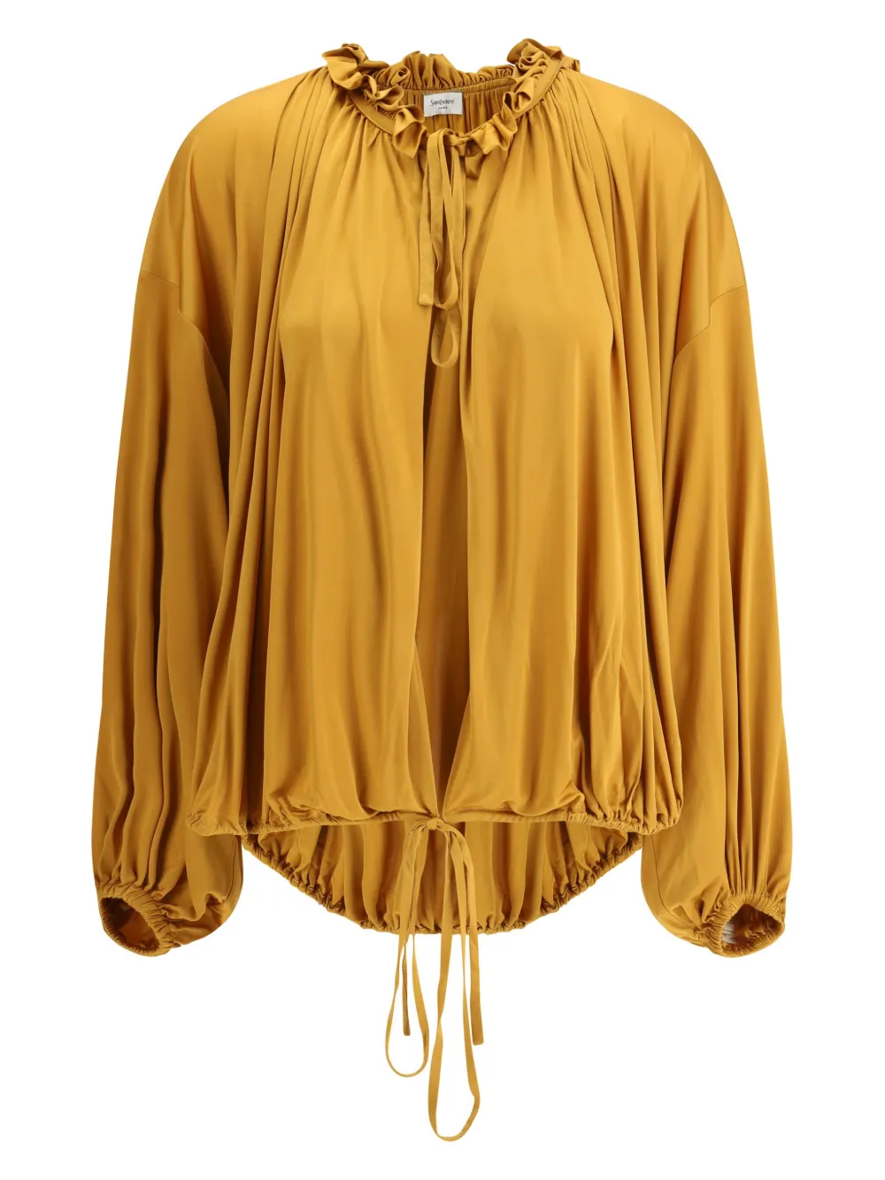 ruffled drawstring top