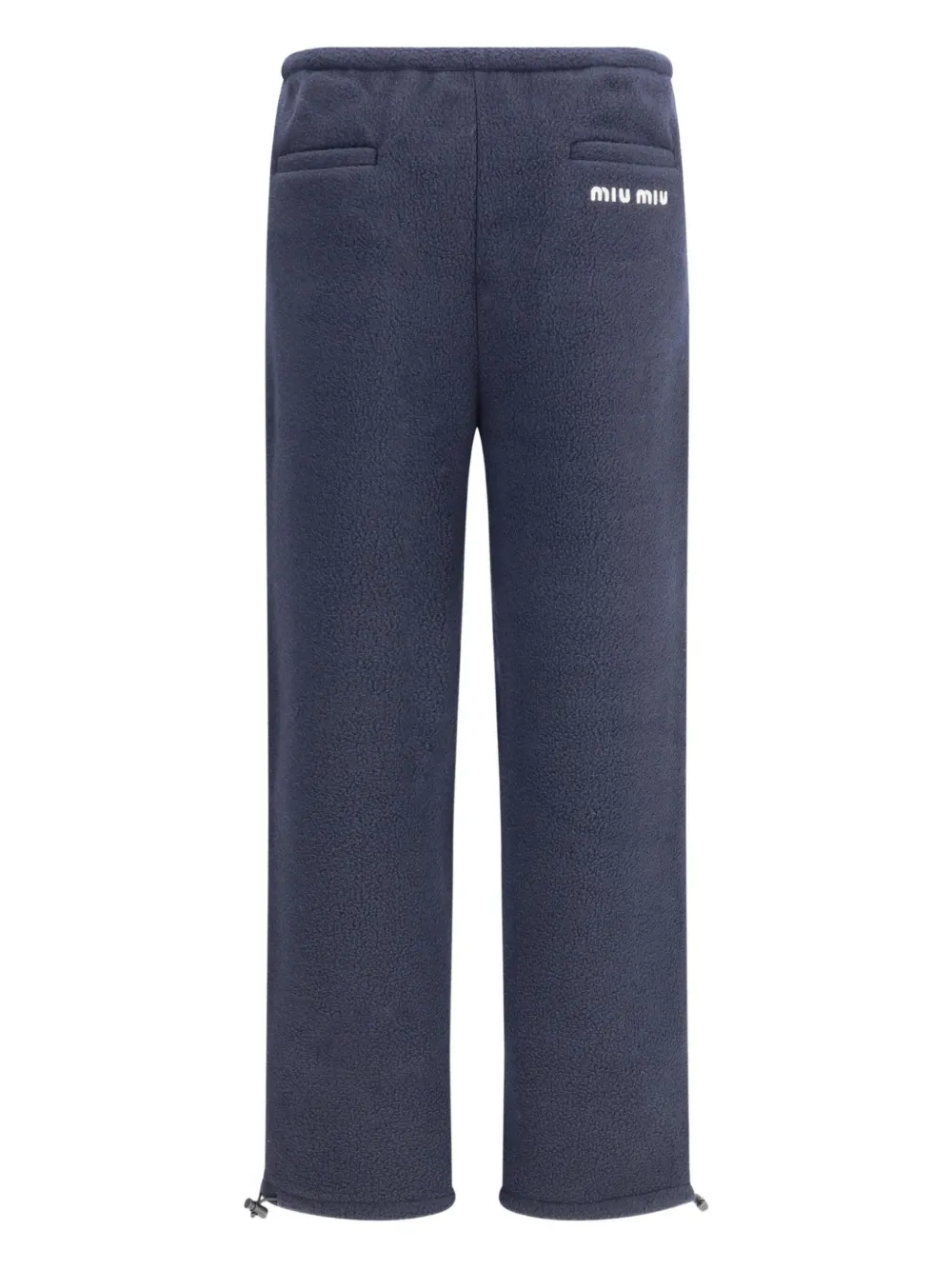 Miu Miu fleece drawstring track pants - Blauw