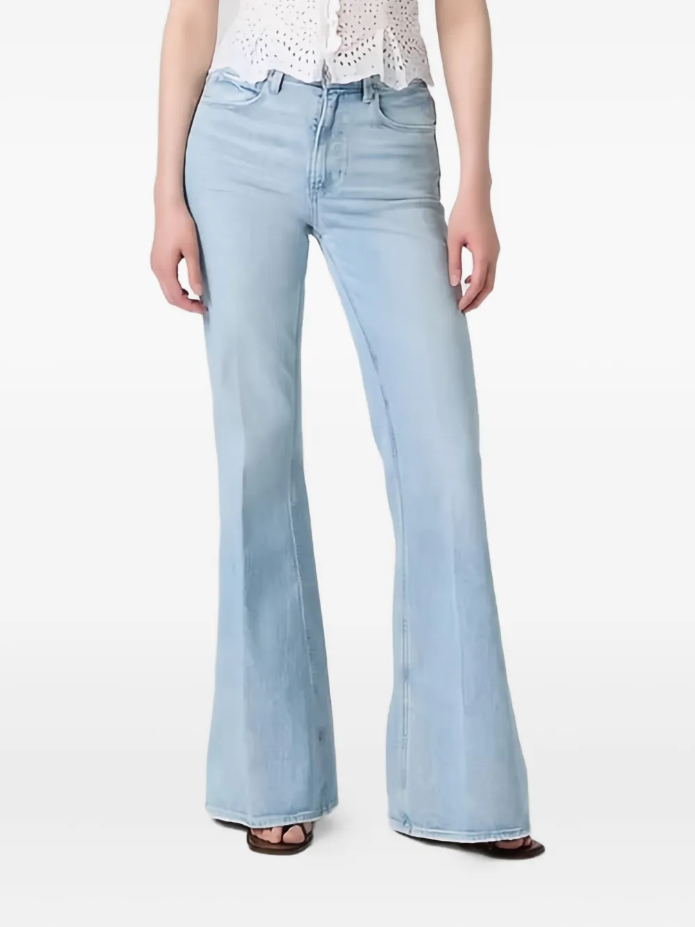 PAIGE Marlow jeans van katoenblend Blauw