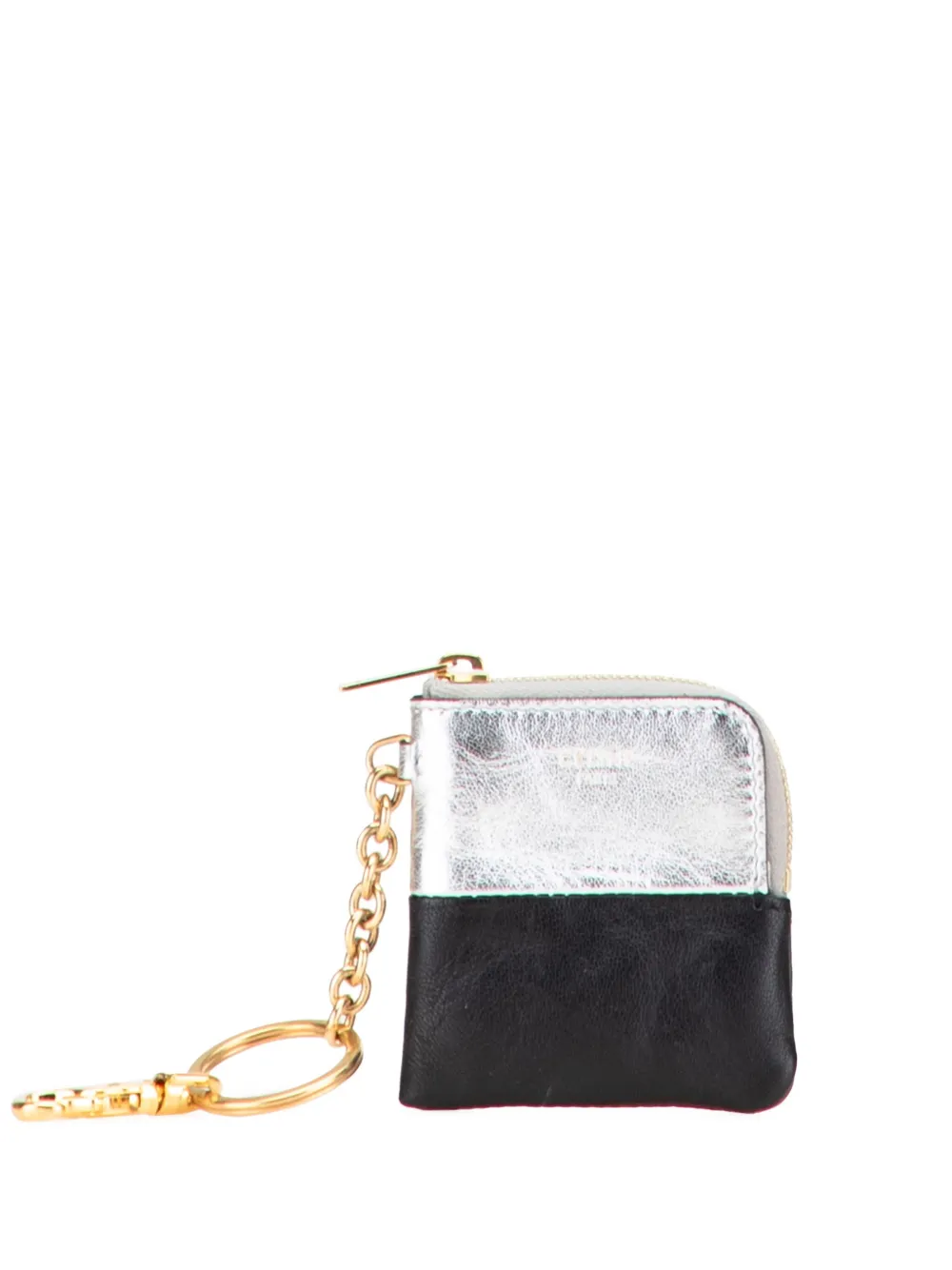 Céline Pre-Owned 2012-2018 Bicolor Leather Key Ring coin pouch - ブラック Céline Pre-Owned 2012-2018 Bicolor Leather Key Ring coin pouch - ブラック