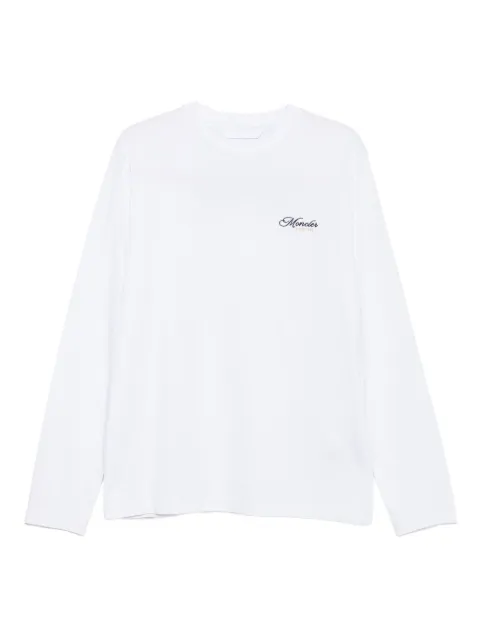 Moncler logo-embroidered long-sleeve T-shirt