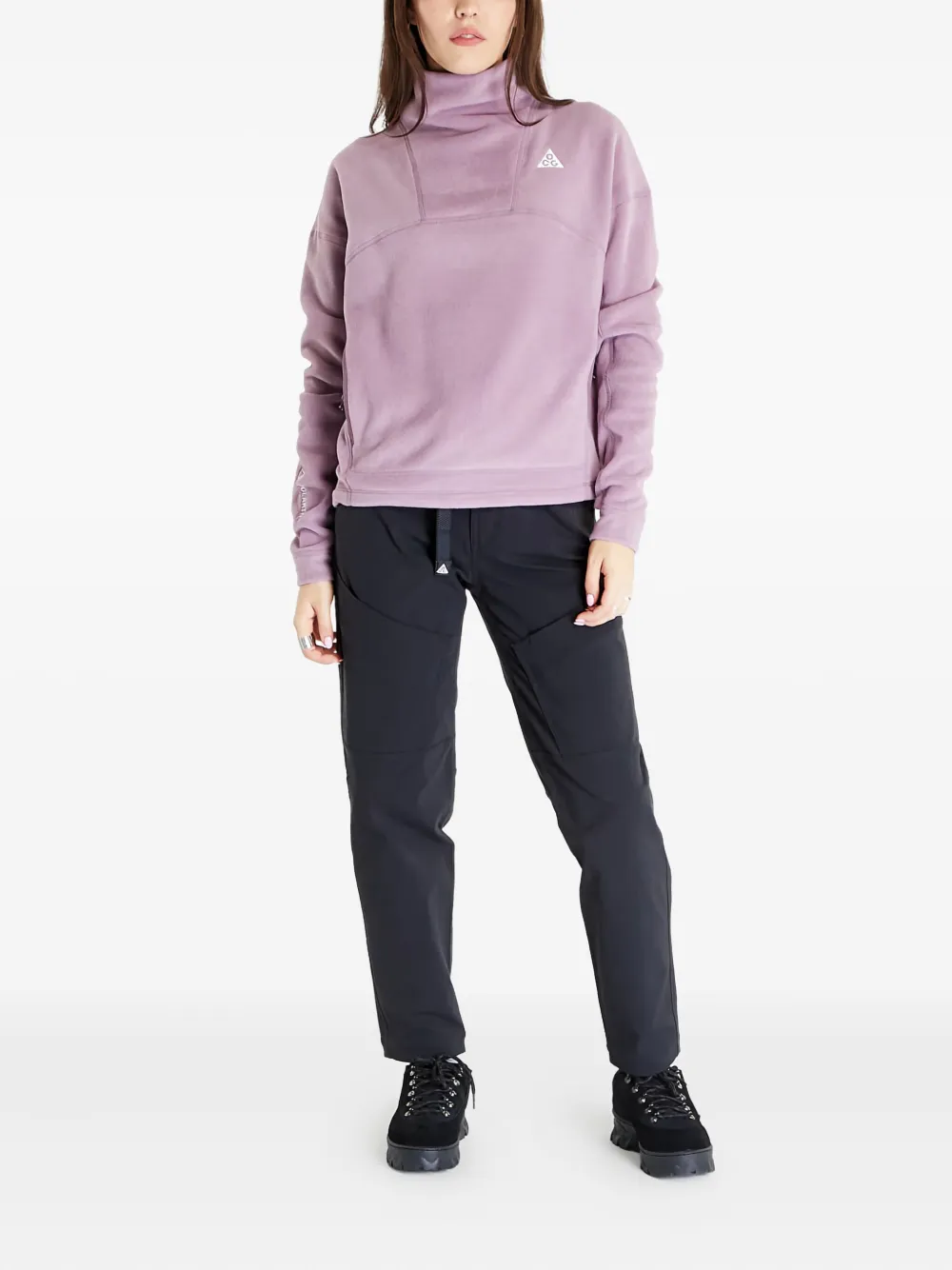 Nike Fleece sweater met hoge hals Paars