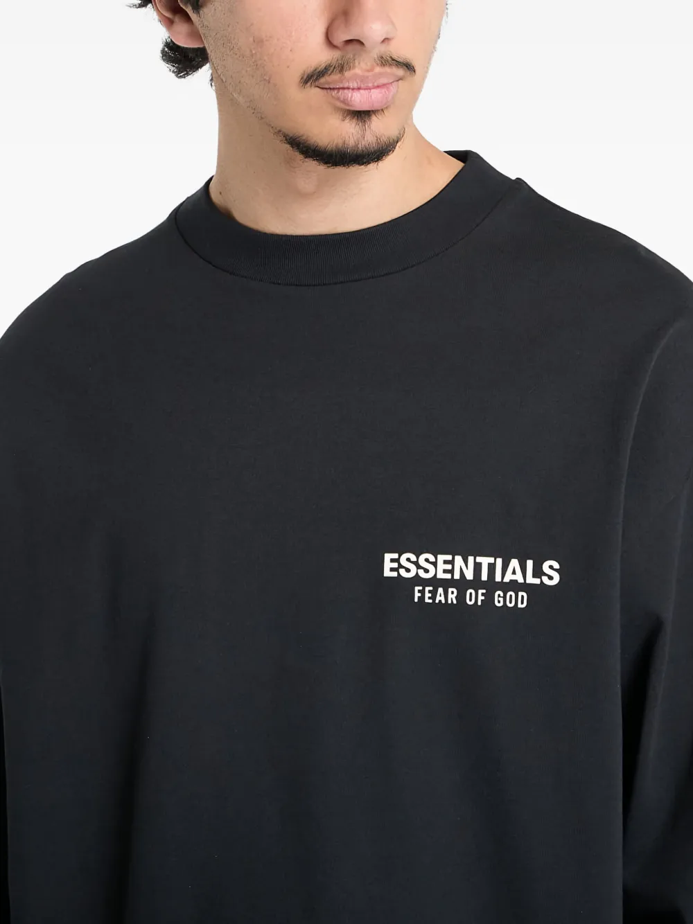 FEAR OF GOD ESSENTIALS T-shirt met logoprint Zwart