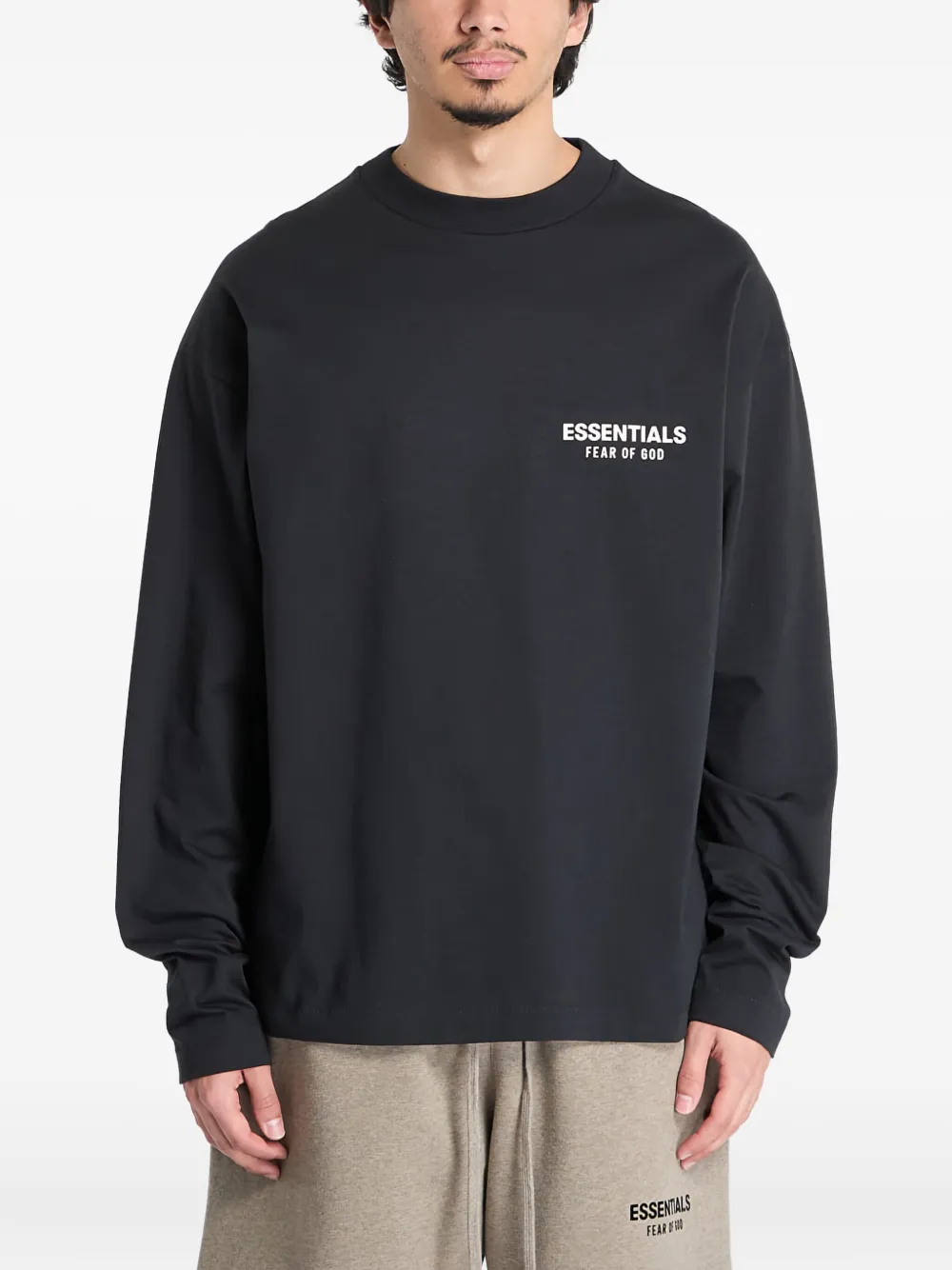 FEAR OF GOD ESSENTIALS T-shirt met logoprint Zwart