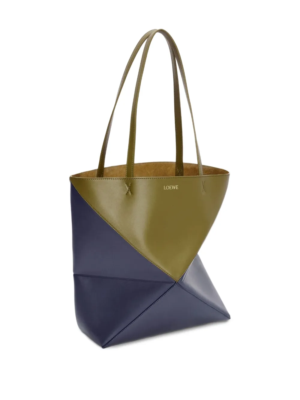 LOEWE Puzzle Fold shopper met geometrische vlakken Blauw