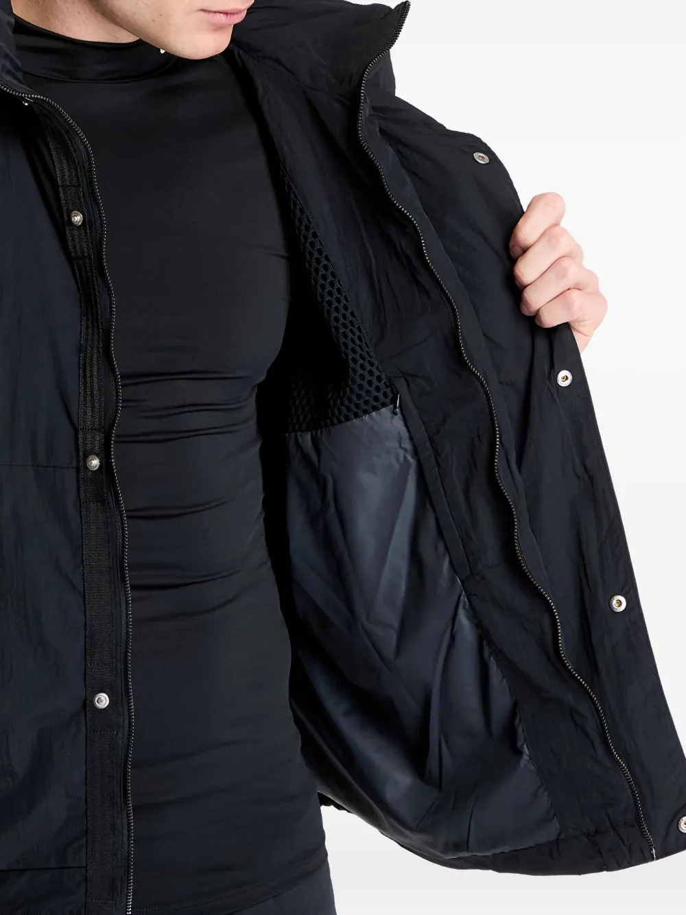 Nike Jack met capuchon en vlakken Zwart