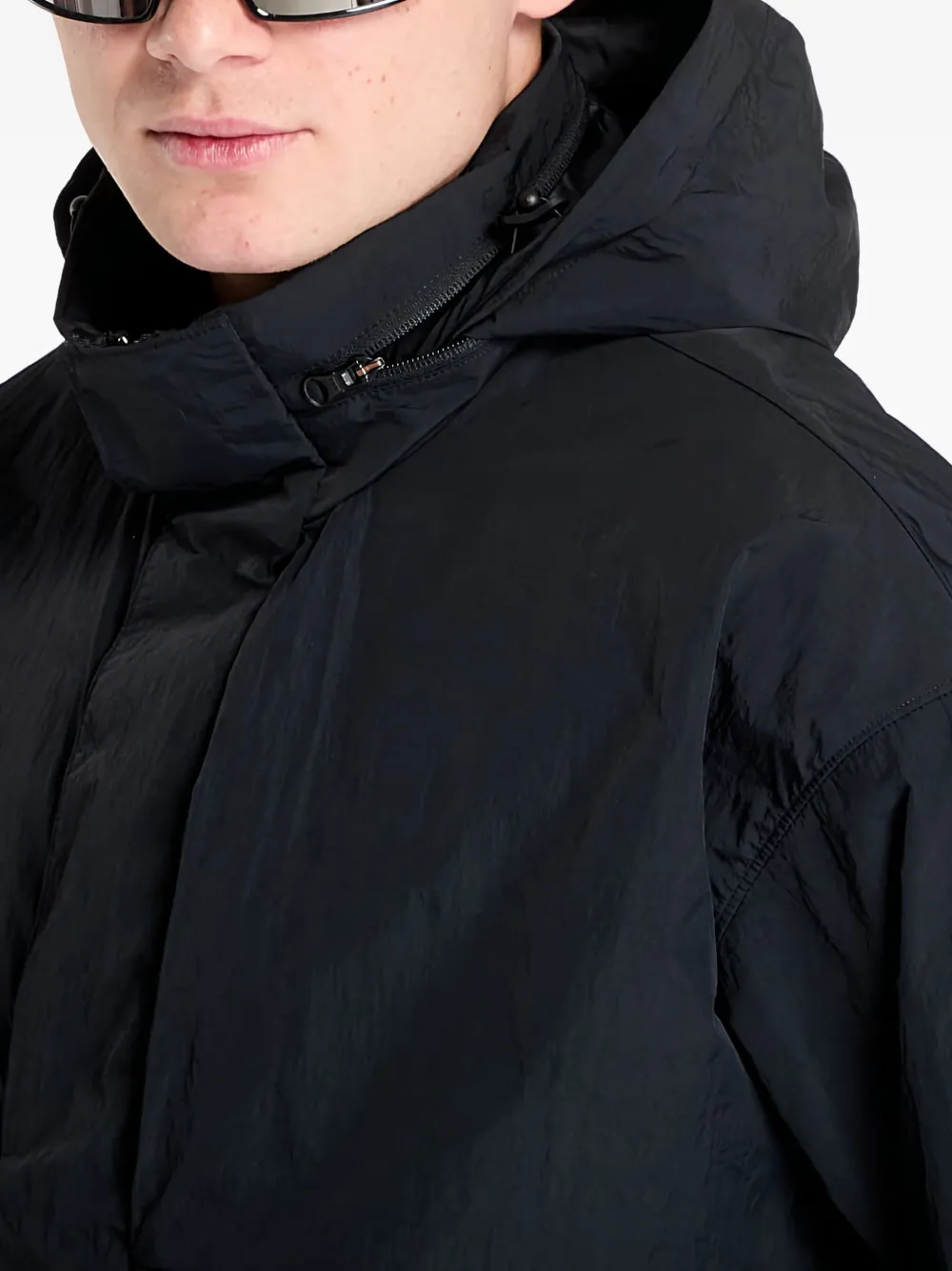 Nike Jack met capuchon en vlakken Zwart