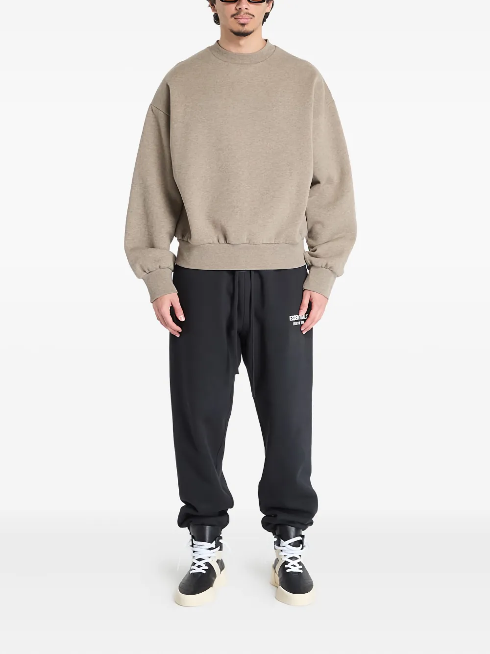 FEAR OF GOD ESSENTIALS Fleece trui met ronde hals Grijs