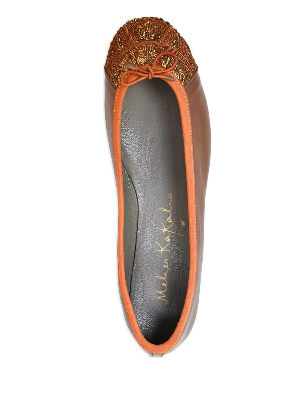 Bizzi Embroidered-Toe Ballet Flats