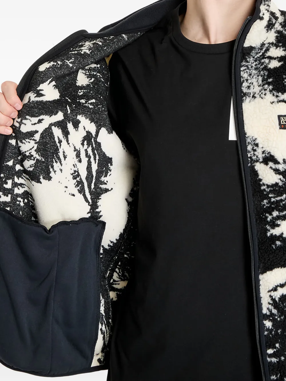 Napapijri Fleece jas Zwart