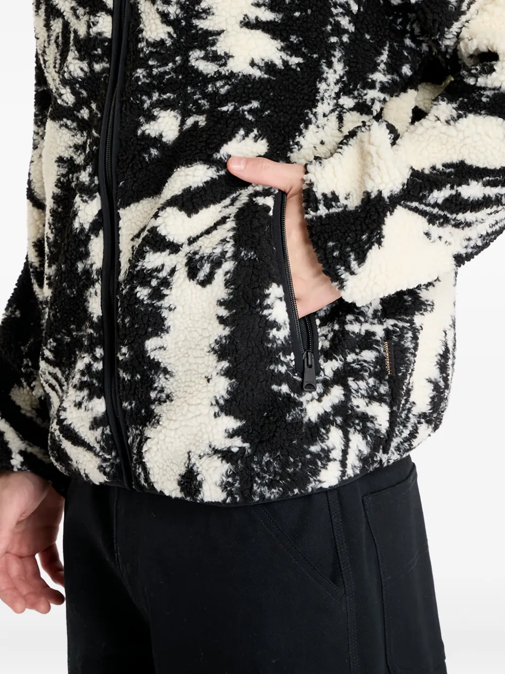 Napapijri Fleece jas Zwart
