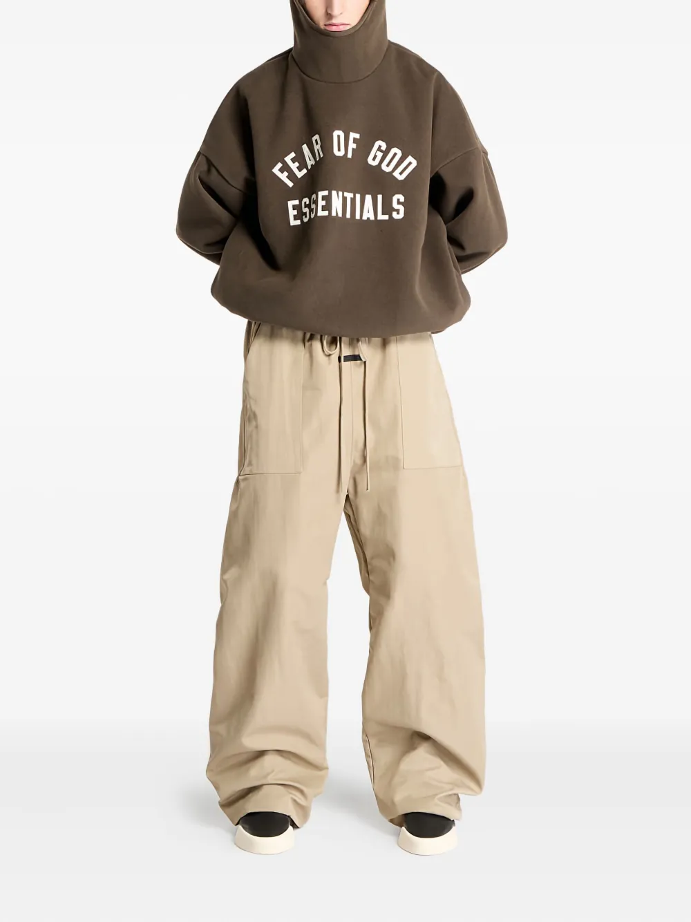 FEAR OF GOD ESSENTIALS Broek met wijde pijpen en trekkoord - Beige