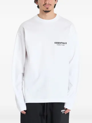 FEAR OF GOD ESSENTIALS Logo long-sleeve t-shirt | White | FARFETCH