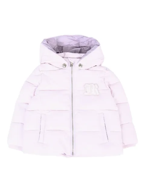 John Richmond Junior quilted logo-patch jacket