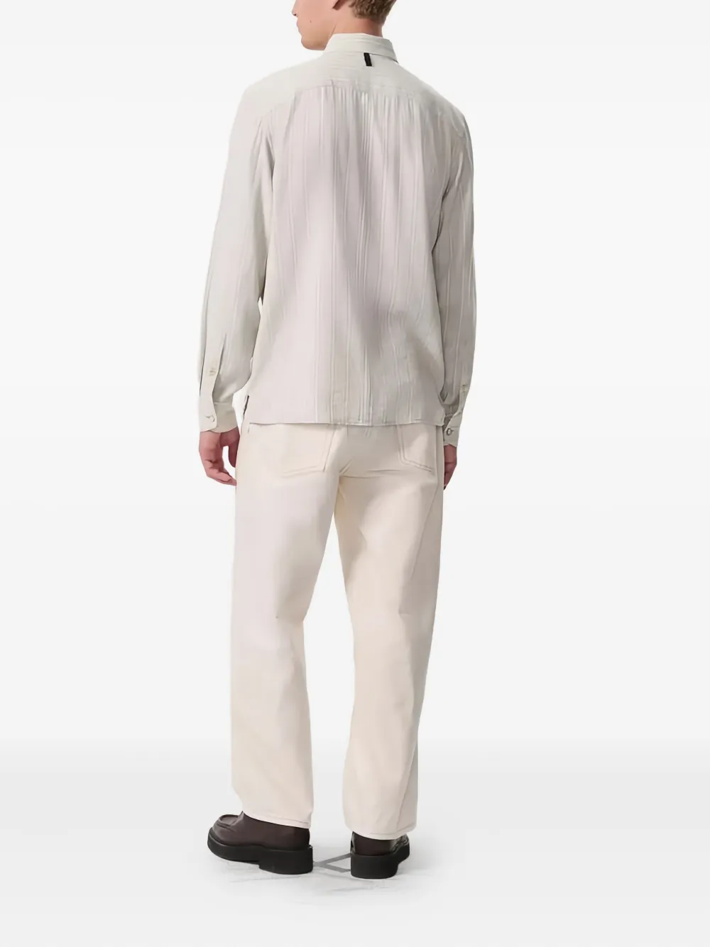 rag & bone Gestreept overhemd Grijs