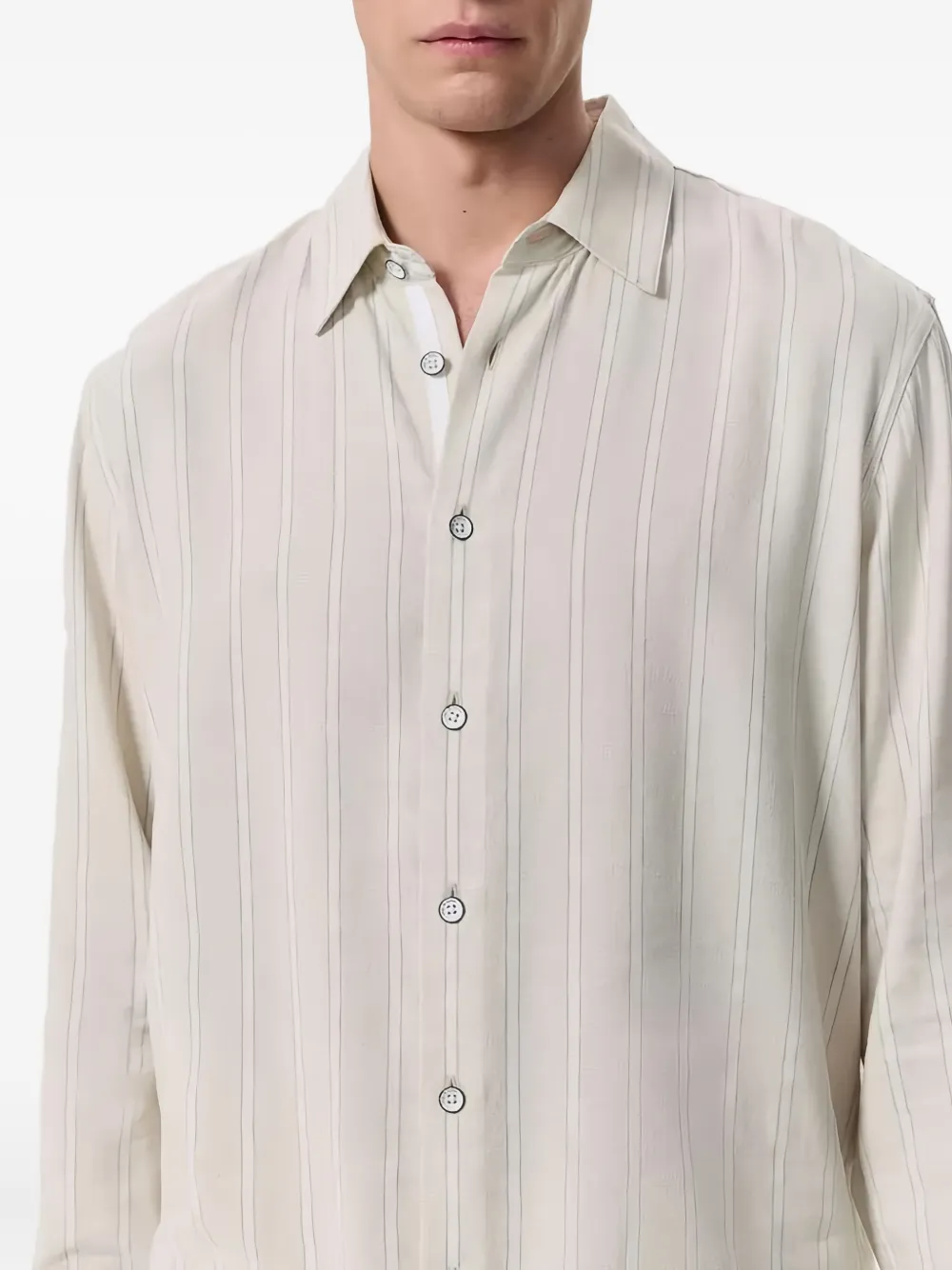 rag & bone Gestreept overhemd Grijs