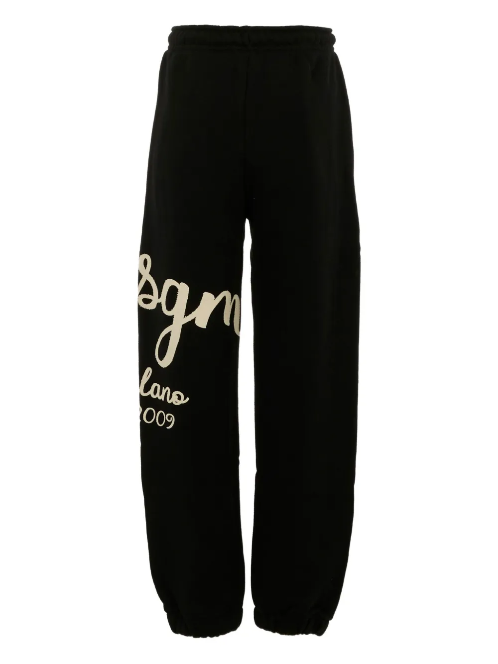 Msgm Logo-print Drawstring Sweatpants In Black