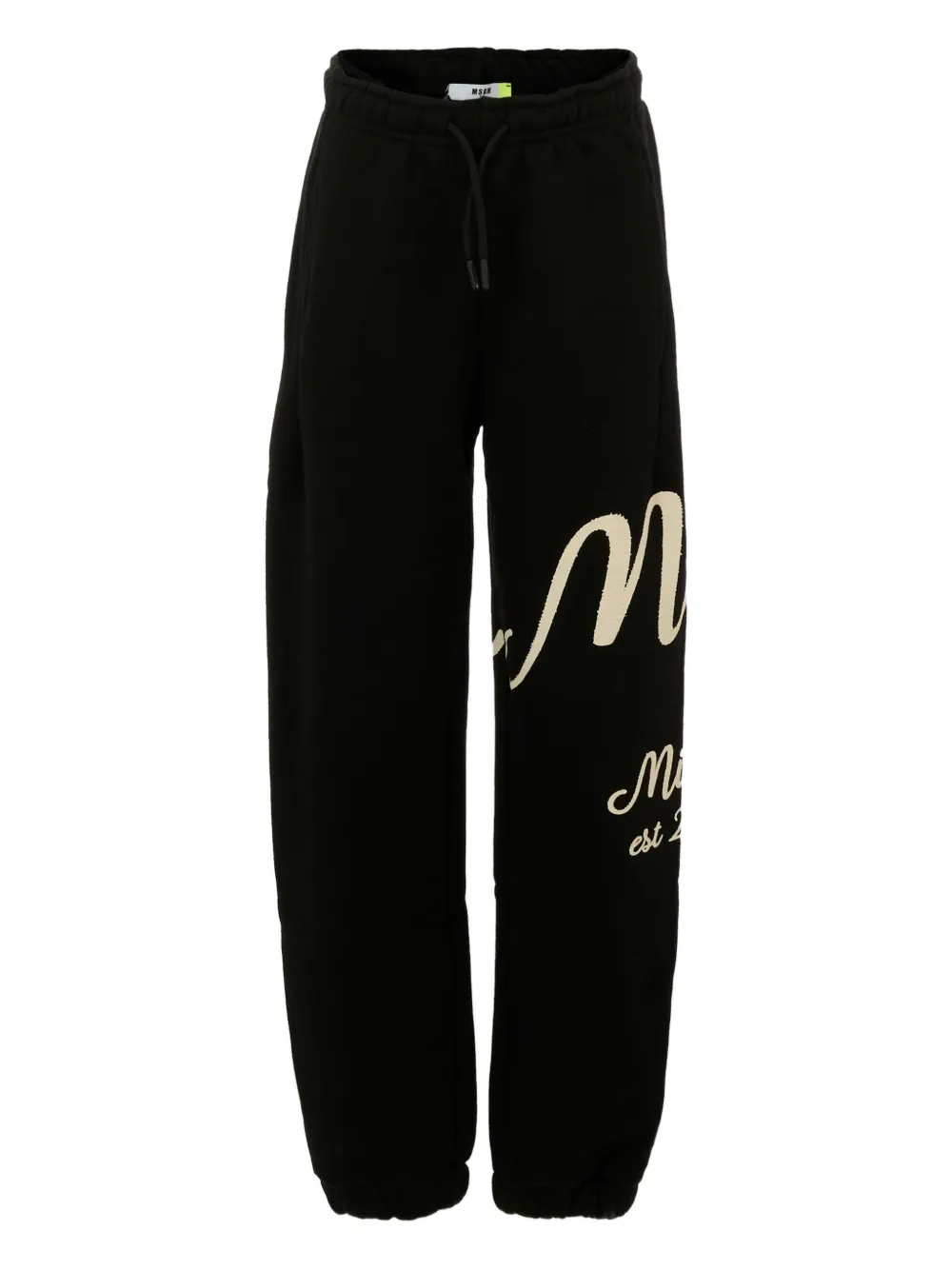 Msgm Logo-print Drawstring Sweatpants In Black