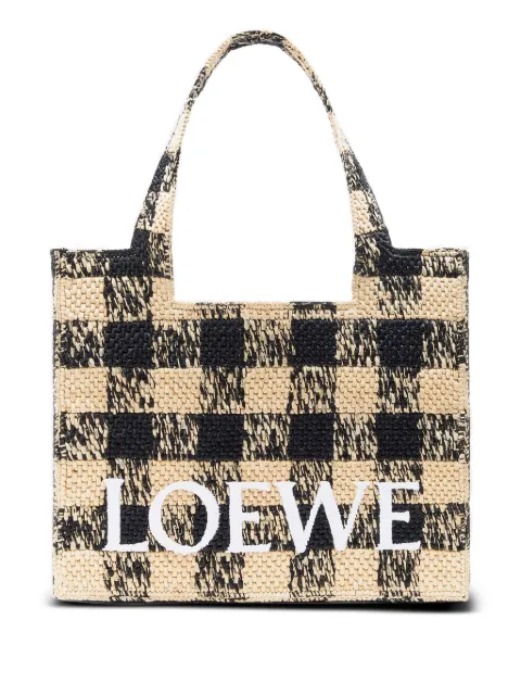 LOEWE grand sac cabas Font à motif damier