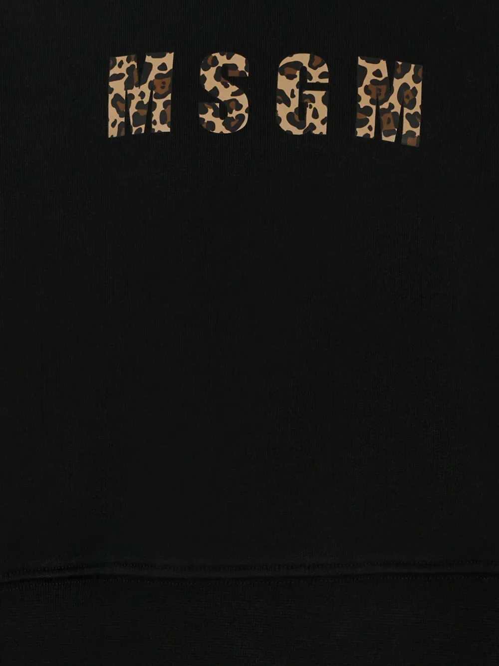 MSGM Kids leopard-print logo sweatshirt Zwart