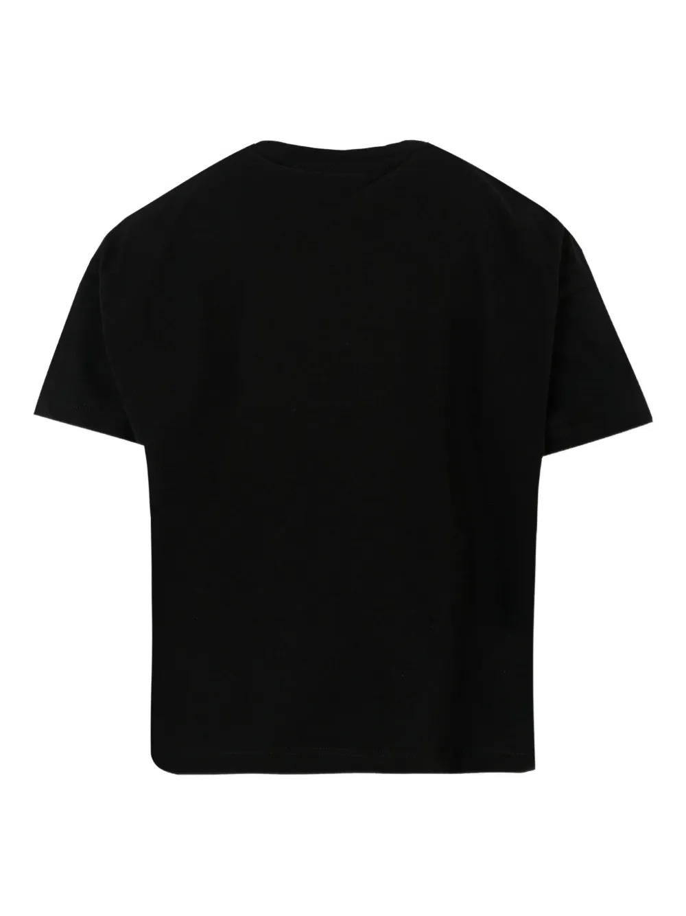 MSGM Kids leopard-print logo T-shirt Zwart