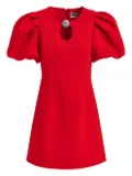 Essentiel Antwerp puff-sleeve jewel-embellished mini dress - Red