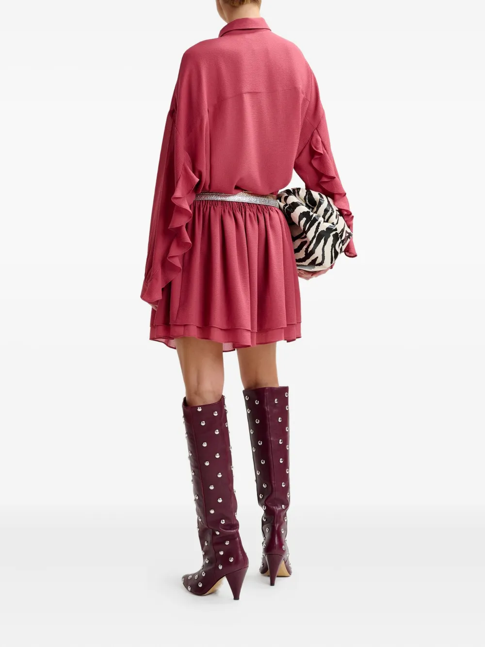Essentiel Antwerp Gesmockte mini-rok Roze