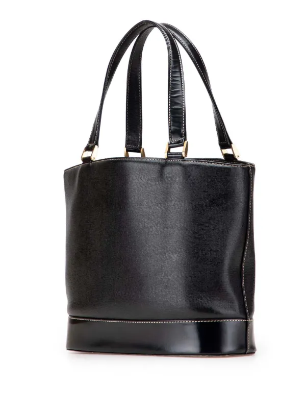 Burberry 黒 レザートートバッグ レディース 通勤バッグ バーバリー] BURBERRY レディーストートバック 【関税込