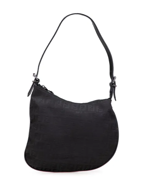 Fendi Pre-Owned 2000-2010 Zucchino Canvas Oyster shoulder bag