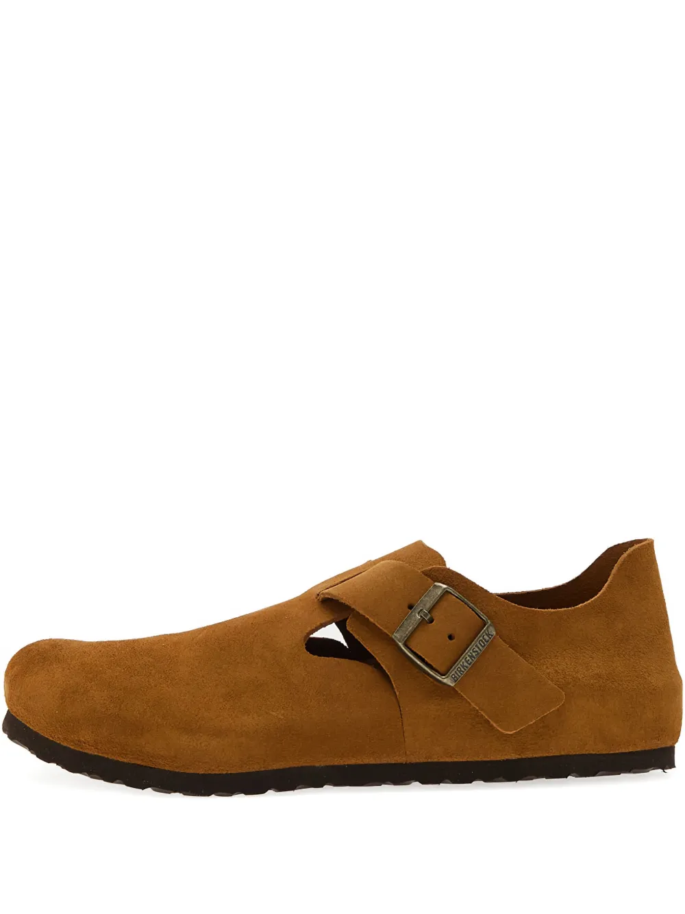 Birkenstock buckle-strap suede leather trainers Brown