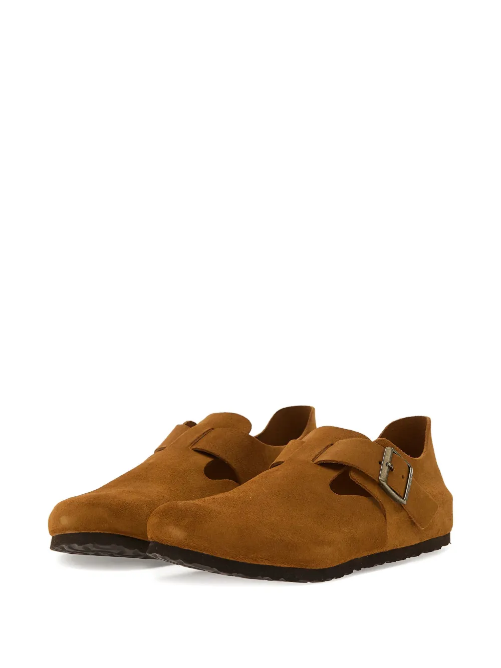 Birkenstock buckle-strap suede leather trainers Brown