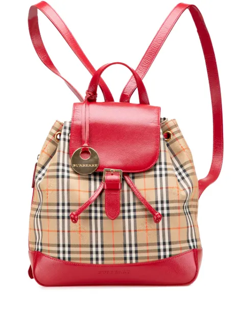 Burberry Pre-Owned mochila Haymarket Check Canvas 2000-2017