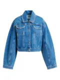 Essentiel Antwerp pearl-embellished denim jacket - Blue