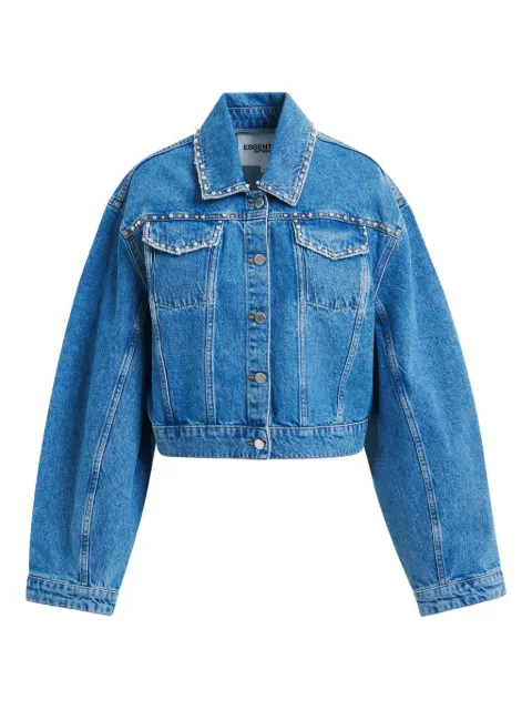 Essentiel Antwerp pearl-embellished denim jacket