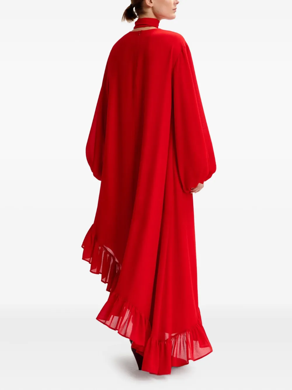 Essentiel Antwerp Asymmetrische jurk met ruches Rood