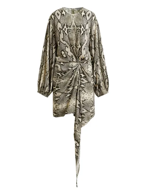 Essentiel Antwerp balloon-sleeve draped asymmetric dress