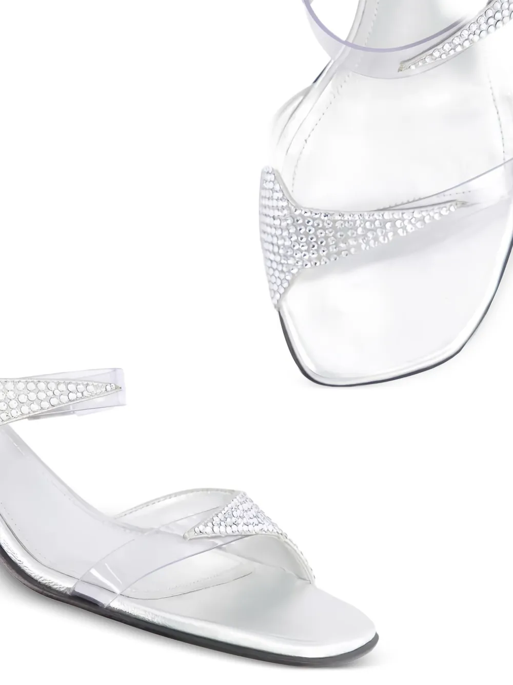 Nodaleto 50 mm Dona Luna sandalen met hak Zilver