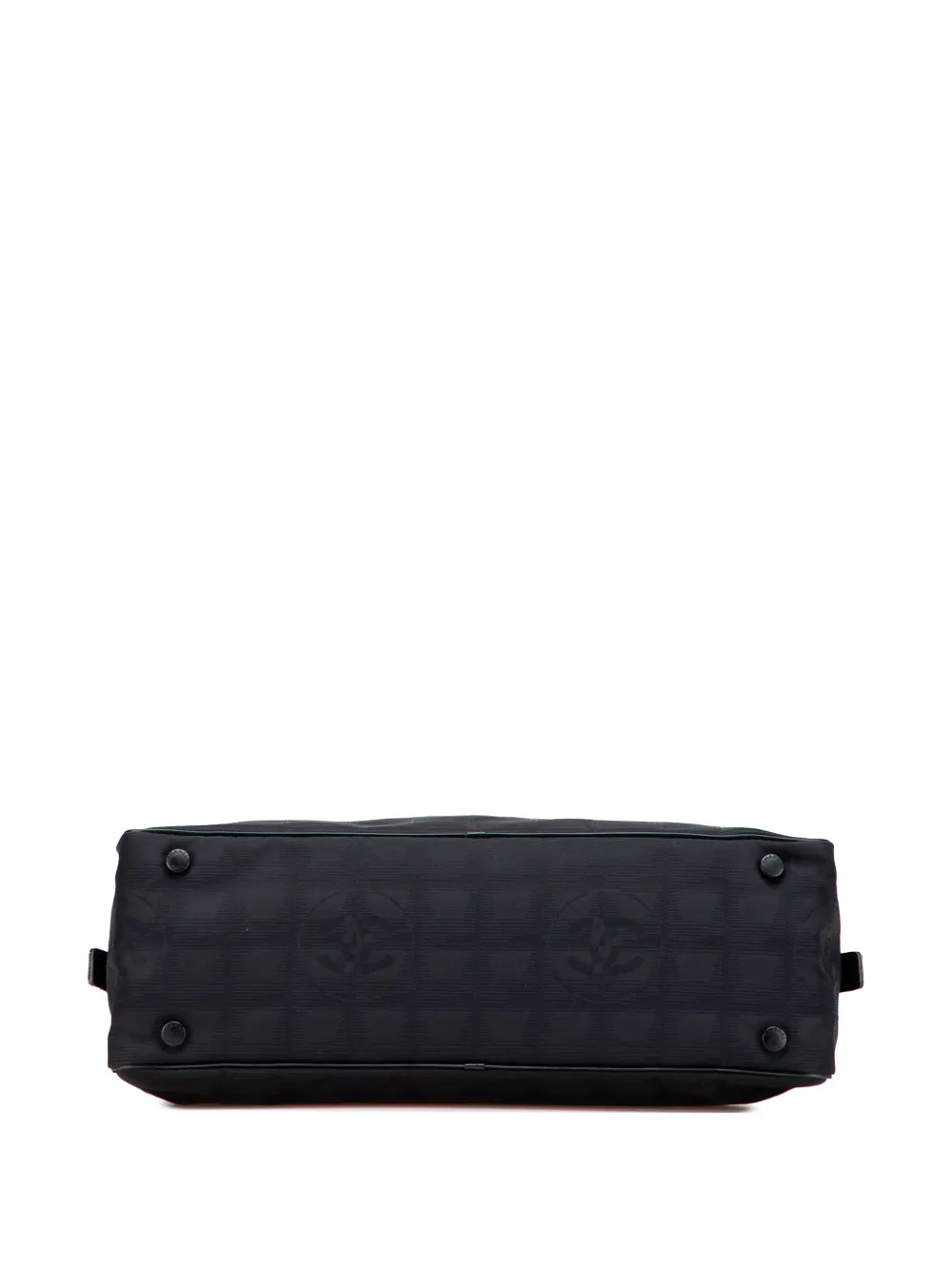 Pre-owned Chanel 2000-2002 Nylon New Travel Line Handbag In Black