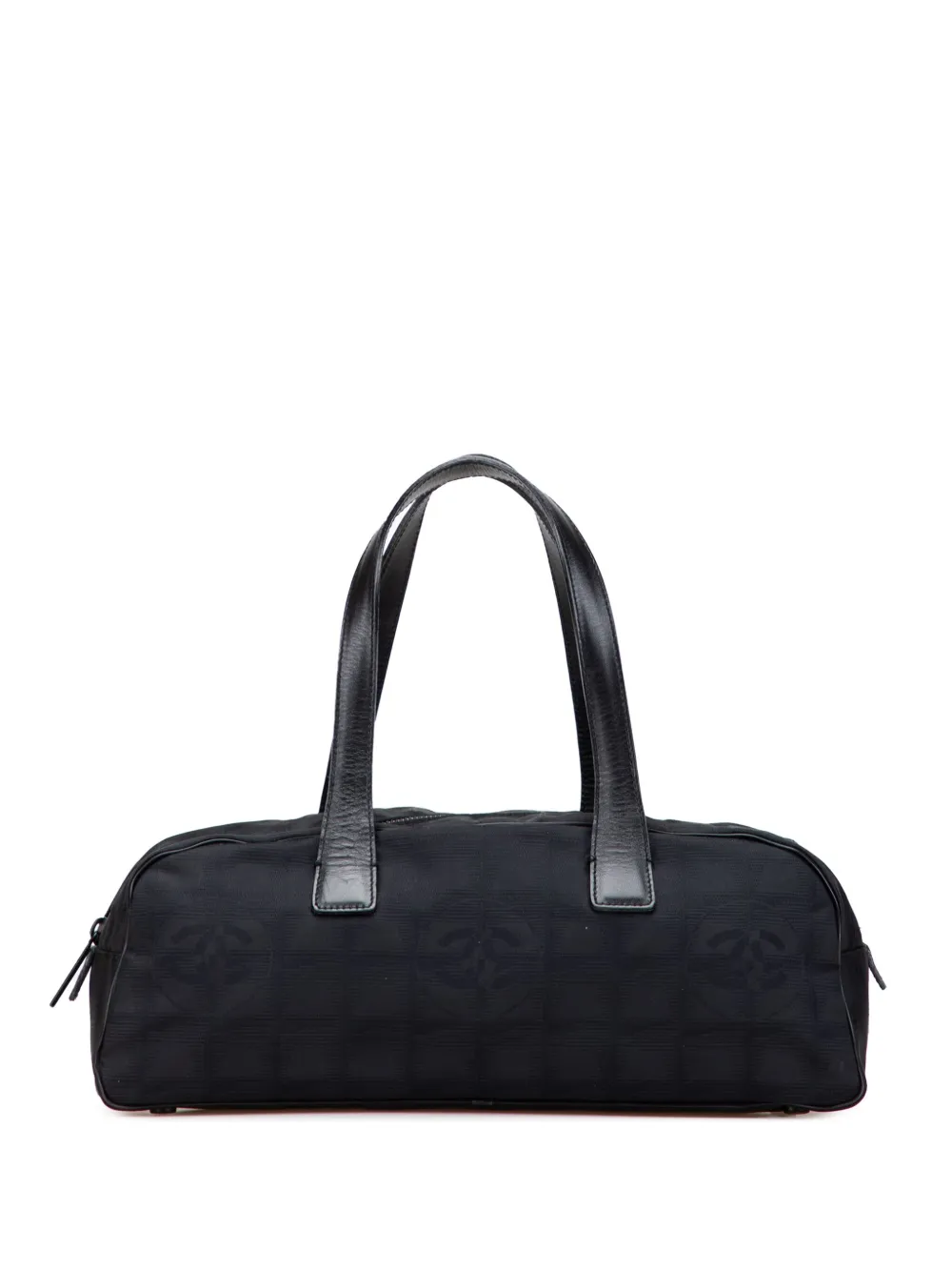 Pre-owned Chanel 2000-2002 Nylon New Travel Line Handbag In Black
