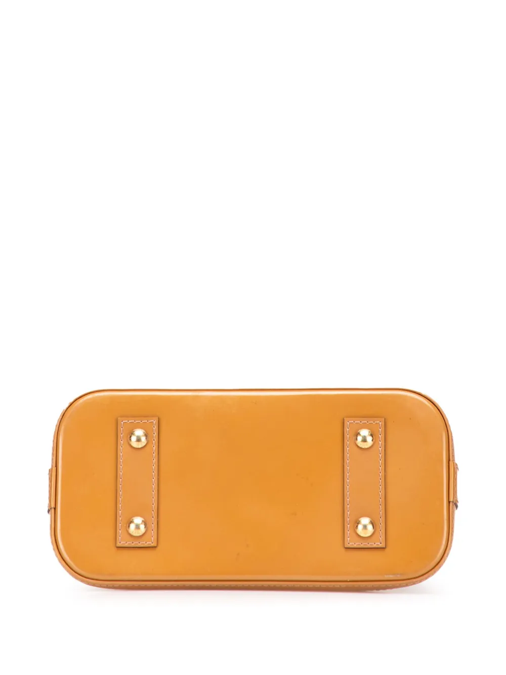 Pre-owned Louis Vuitton 2013 Monogram Vernis Alma Bb Satchel In Brown