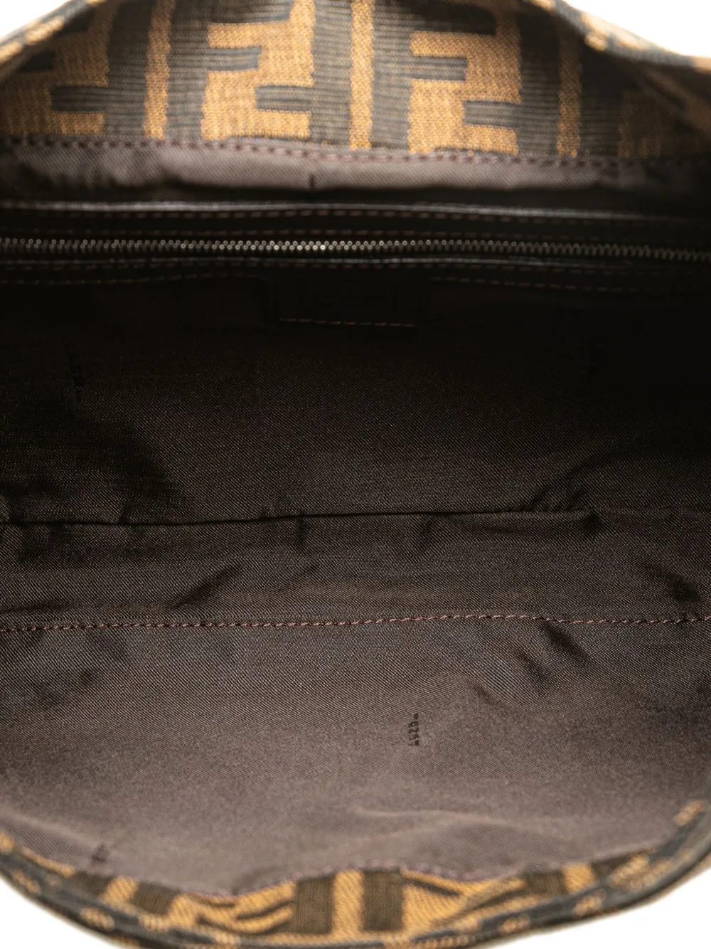 Pre-owned Fendi 20th Century Zucca Canvas Shoulder Bag In Brown