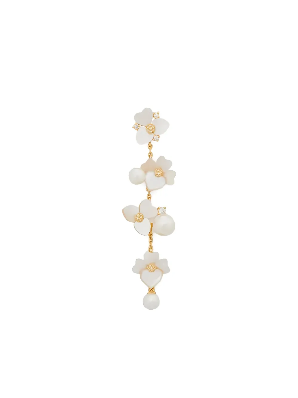 Kate Spade floral drop earrings - Goud
