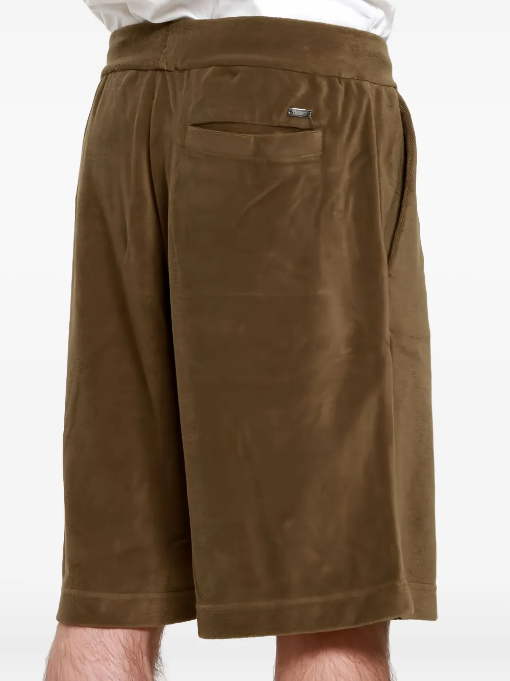 Herno Drawstring Terry Shorts In Brown